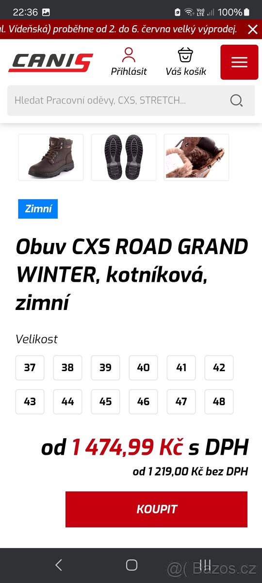 CXS Road Grand Winter 43(zimní s kožichem) - 2