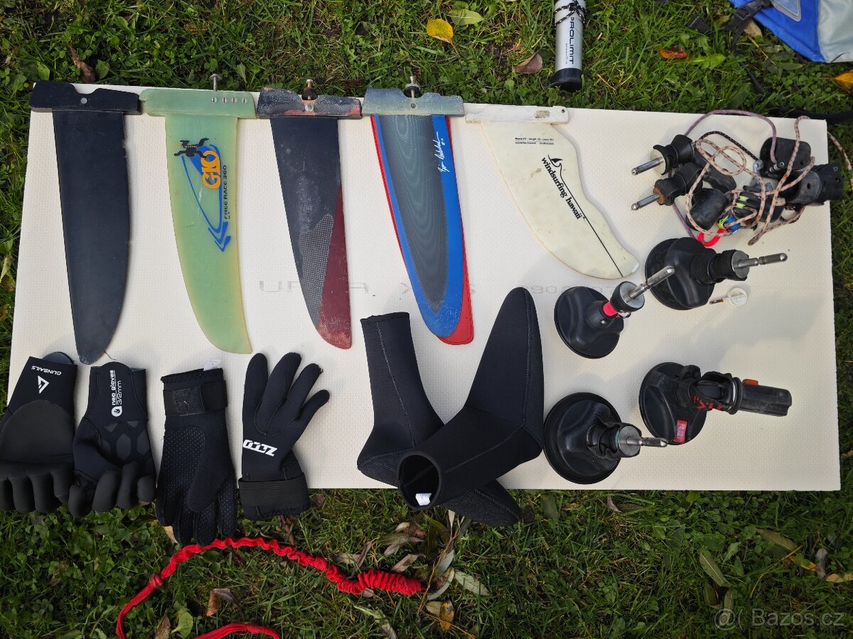 Windsurf flosny, neopreny, klouby, adaptery, uvazky - 2