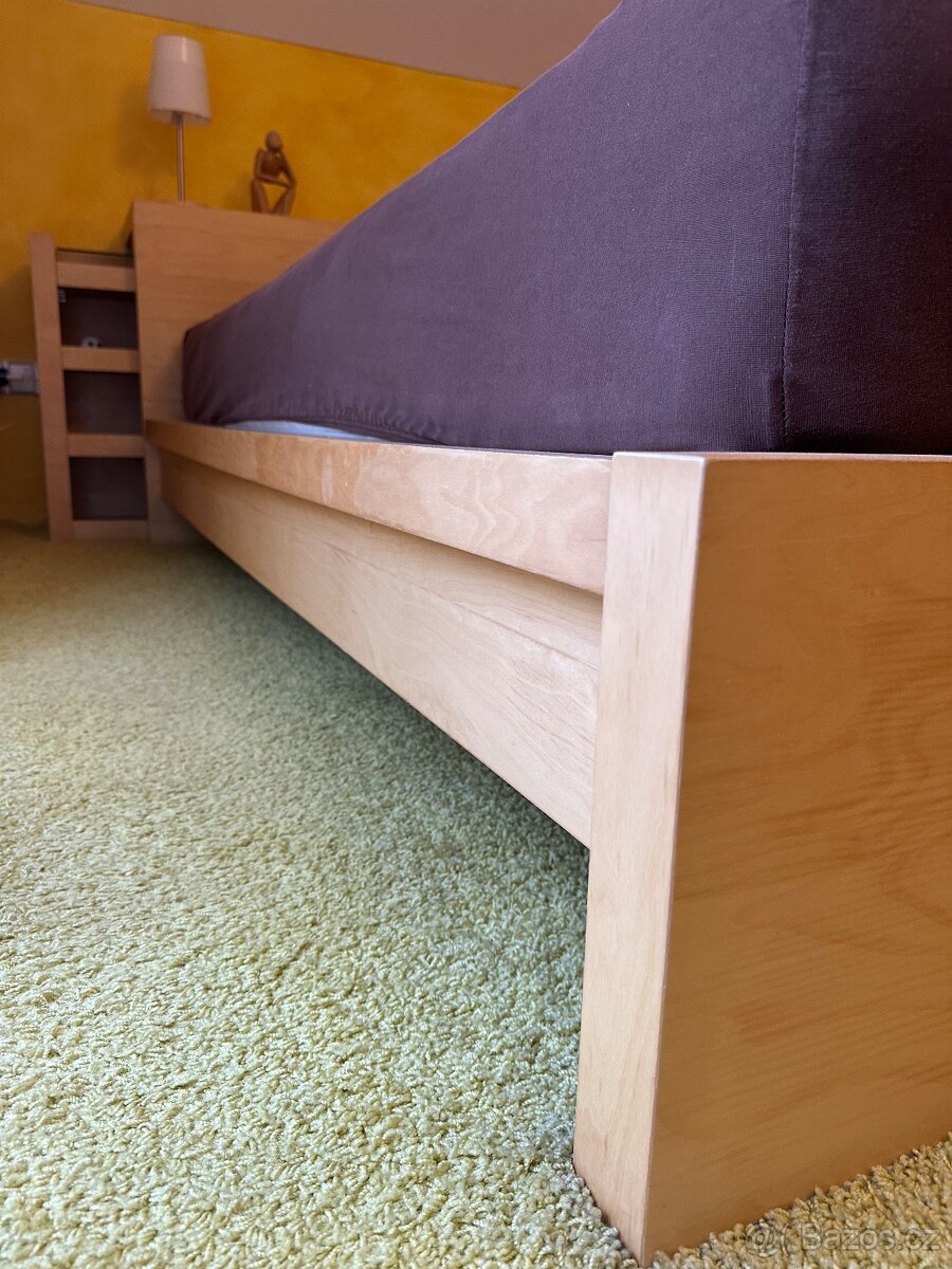 Manželská postel IKEA Malm s výsuvnými nočními stolky - 2
