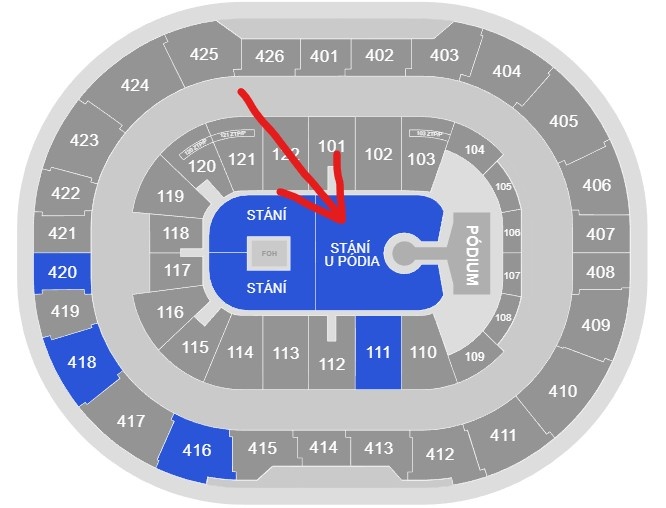 SIMA O2 arena Praha 13.11.2026 - STÁNÍ U PÓDIA - 2