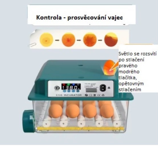 Automatická líheň, inkubátor, pro 16 slepičích vajec - 2