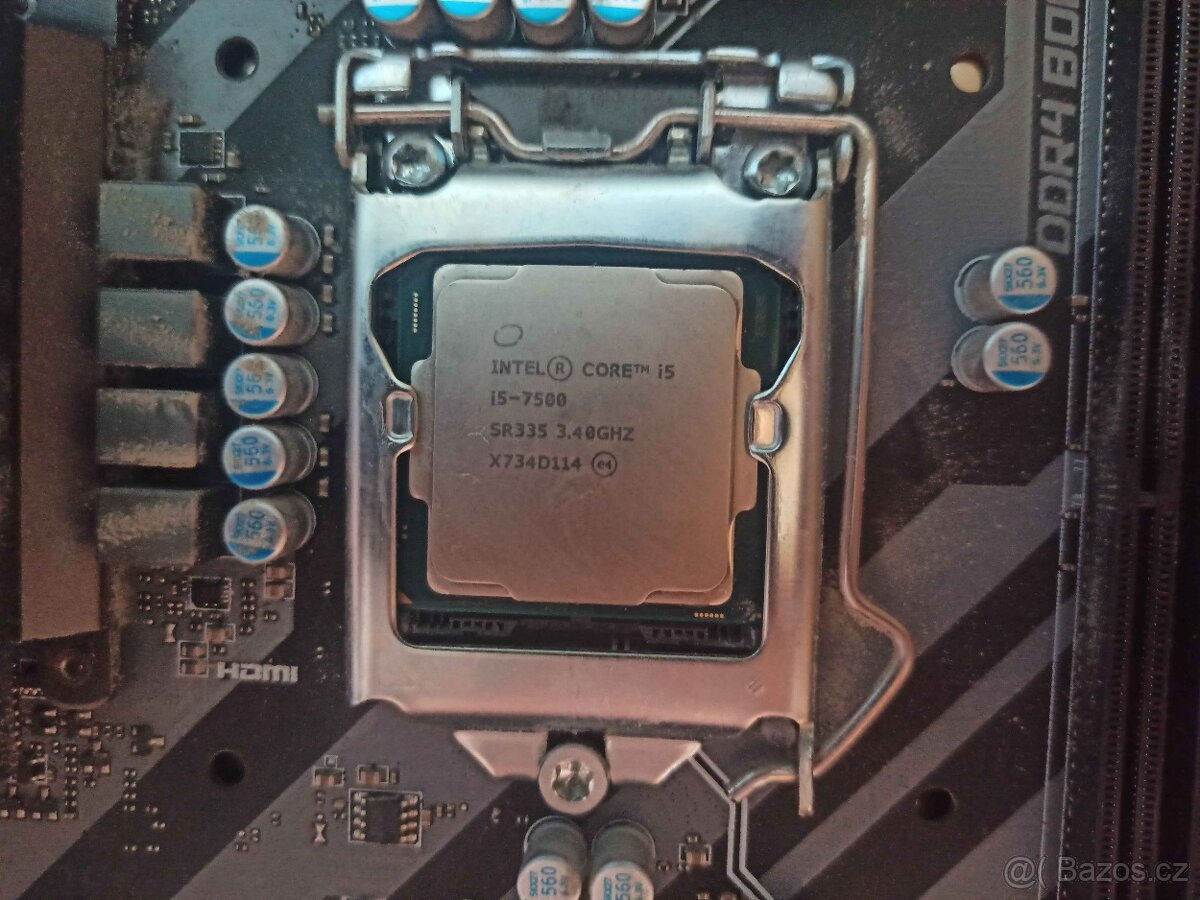 Intel i5-7500 + MSI B250M Mortar + chladič + kabeláž - 2