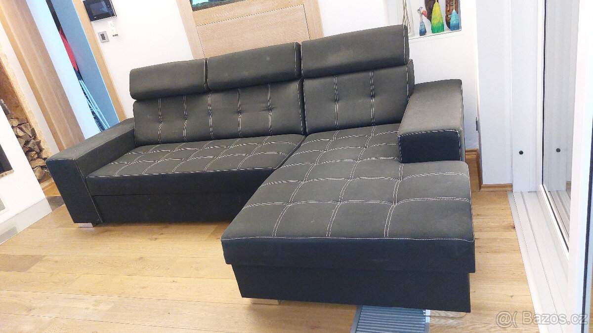 Rozkládací sedací souprava, gauč - 2