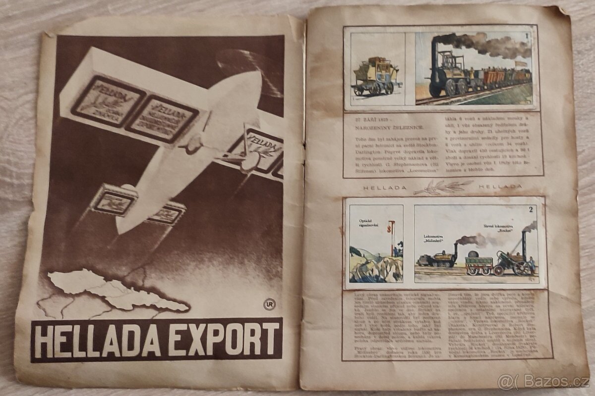 HELLADA DĚTEM - unikátní kompletní sbírka kartiček v sešitu - 2