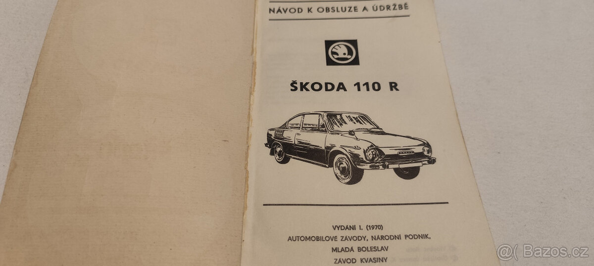 Škoda 110 R - návod k obsluze a údržbě - příručka Š110R - 2
