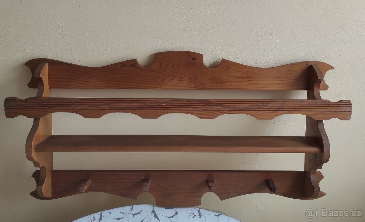 Dubový věšák/polička - 2