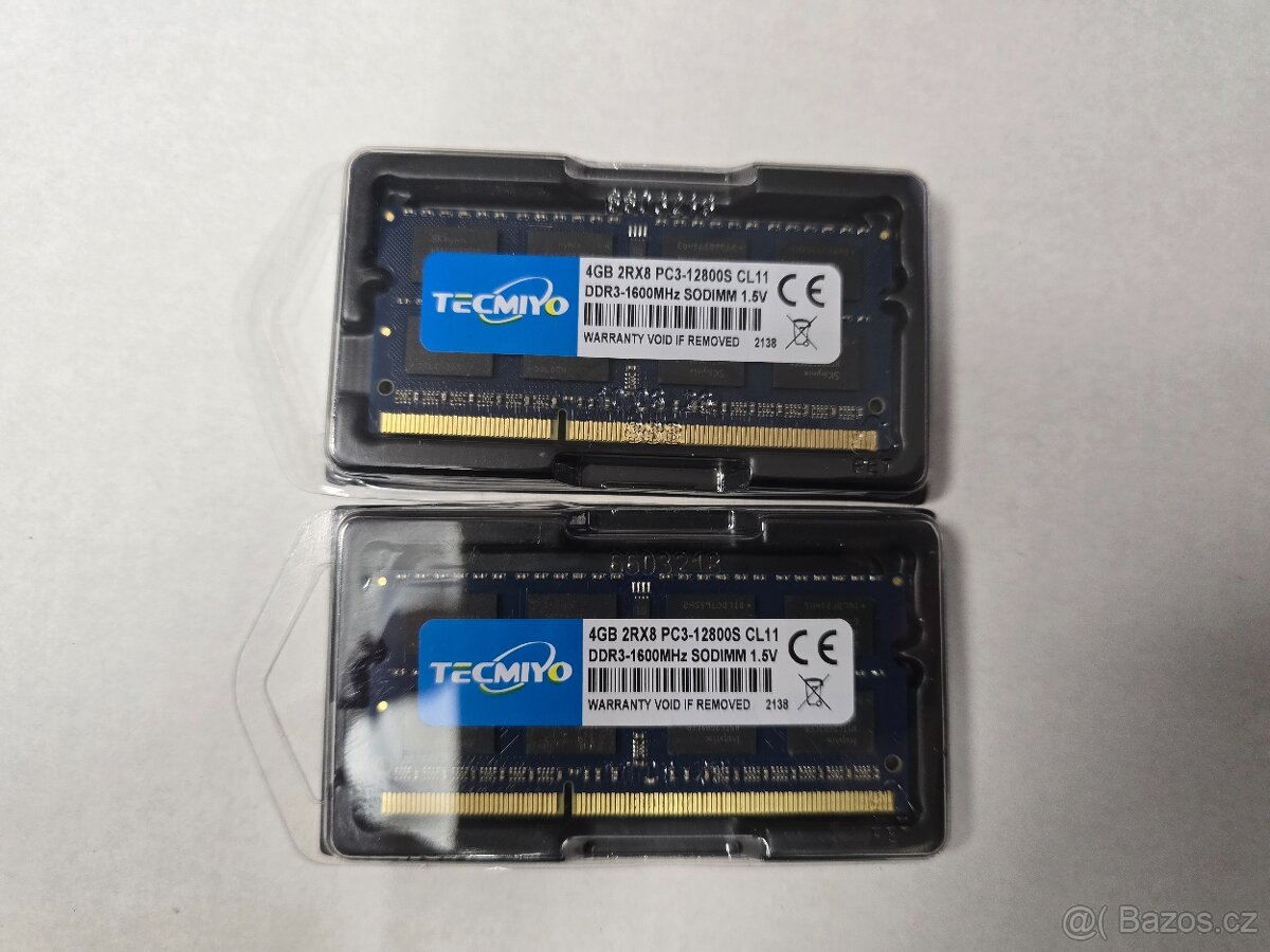 Paměti RAM do notebooku DDR3 4GB 1600Mhz CL11 - 2