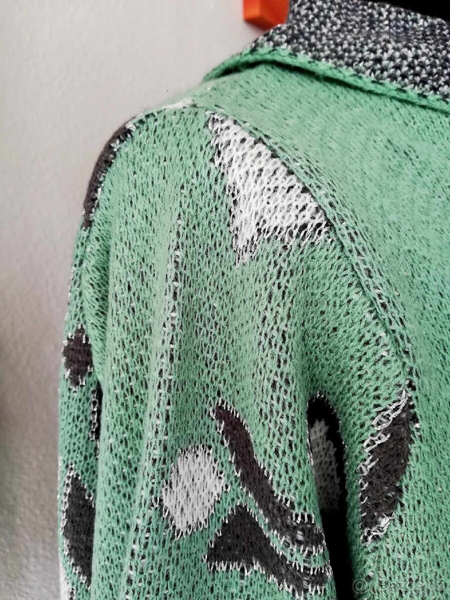 Úpletový dámský nový kabátek oversized vel.54 - 2