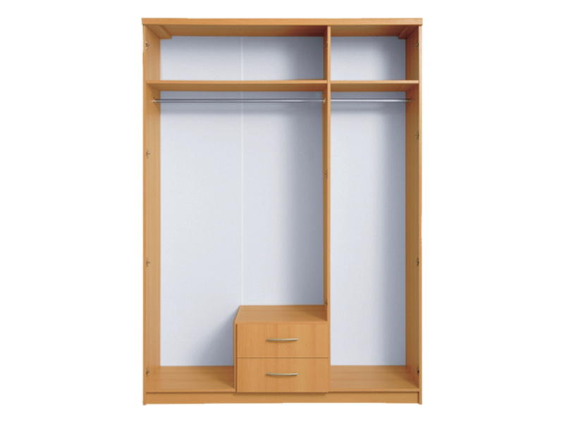 Šatní skříň se dvěma zásuvkami a zrcadlem uprostřed - 2