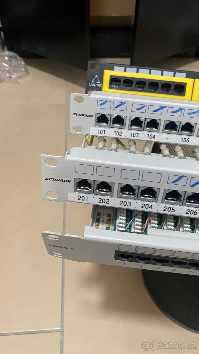Patch panely 19" rack – CAT5e / CAT6 – různé typy - 2