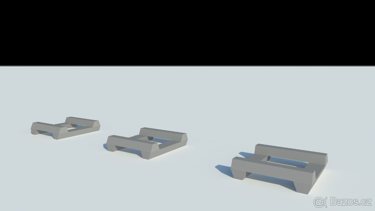 Pražce betonové na stavbu parkoviště tereasy pod kontejner - 2