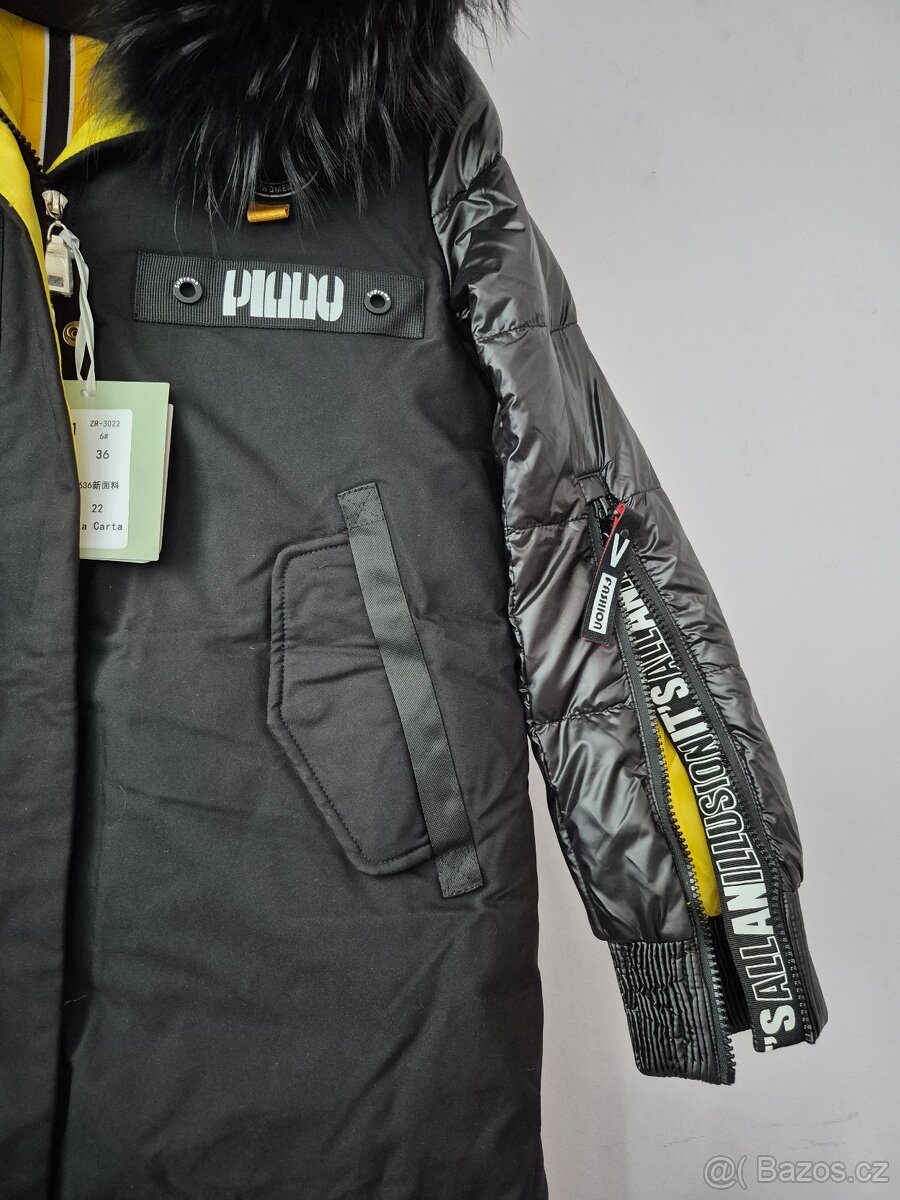 Nová dámská bunda s pravou kožešinou, velikost S - 2