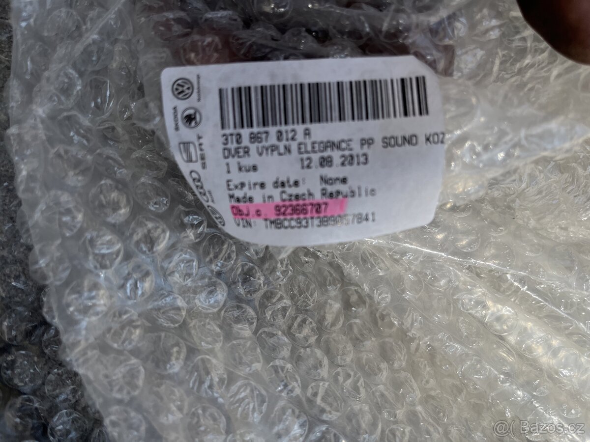 Škoda Superb 2, výplň dveří-pravá přední - 2