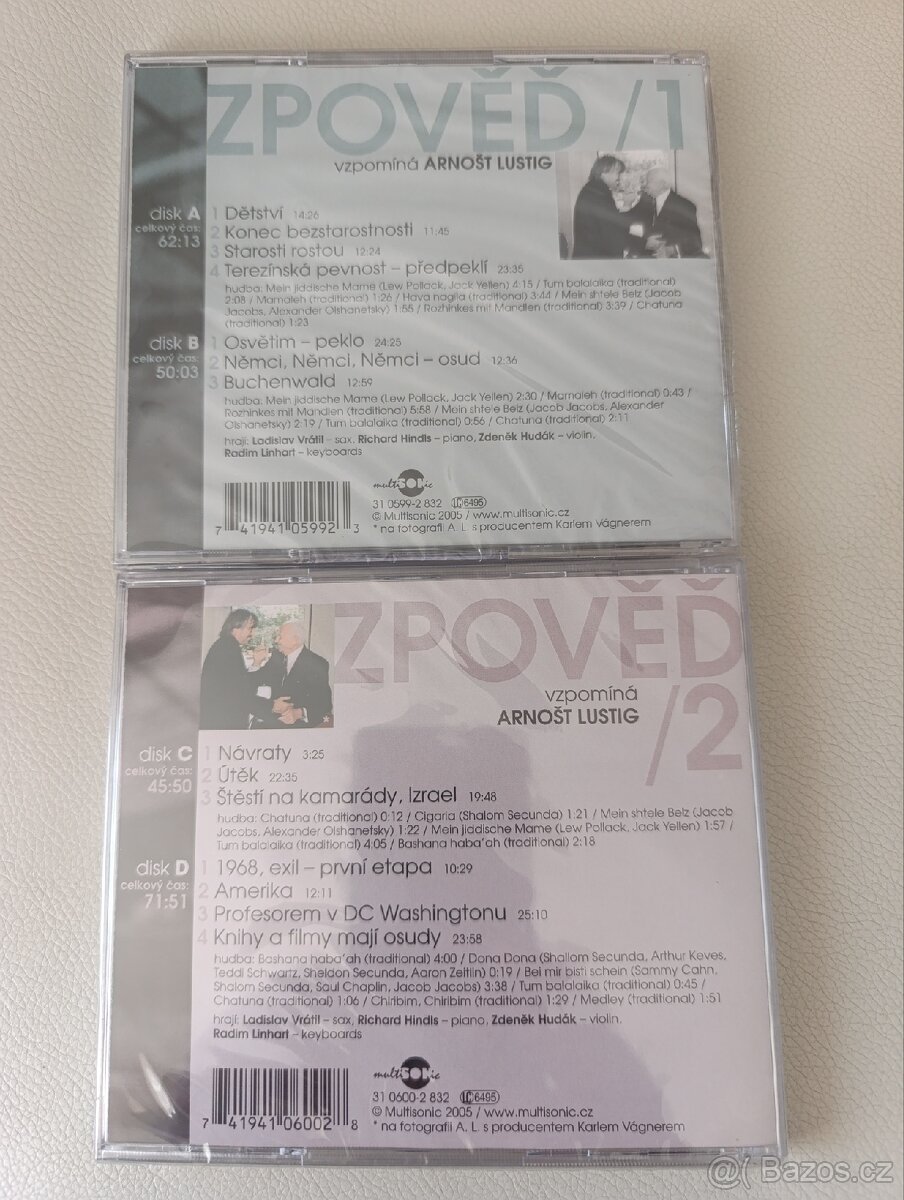 Nové CD 2x Arnošt Lustig Zpověď - 2