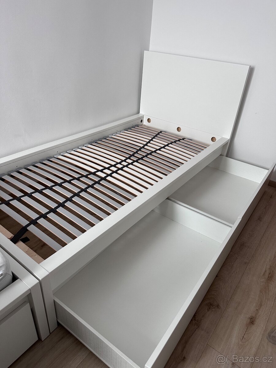 Postele IKEA Malm 90x200 - 2ks - 2