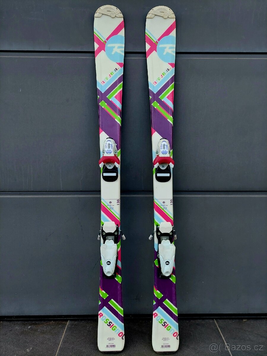 Lyže ROSSIGNOL FUN GIRL, 120 cm + hůlky + lyžáky - 2