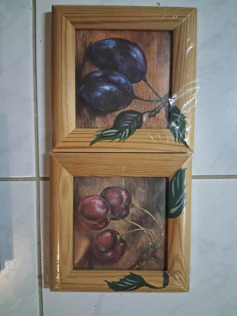 Dřevěné rámečky na obrázky + 1 ks fotoráměček plast - 2