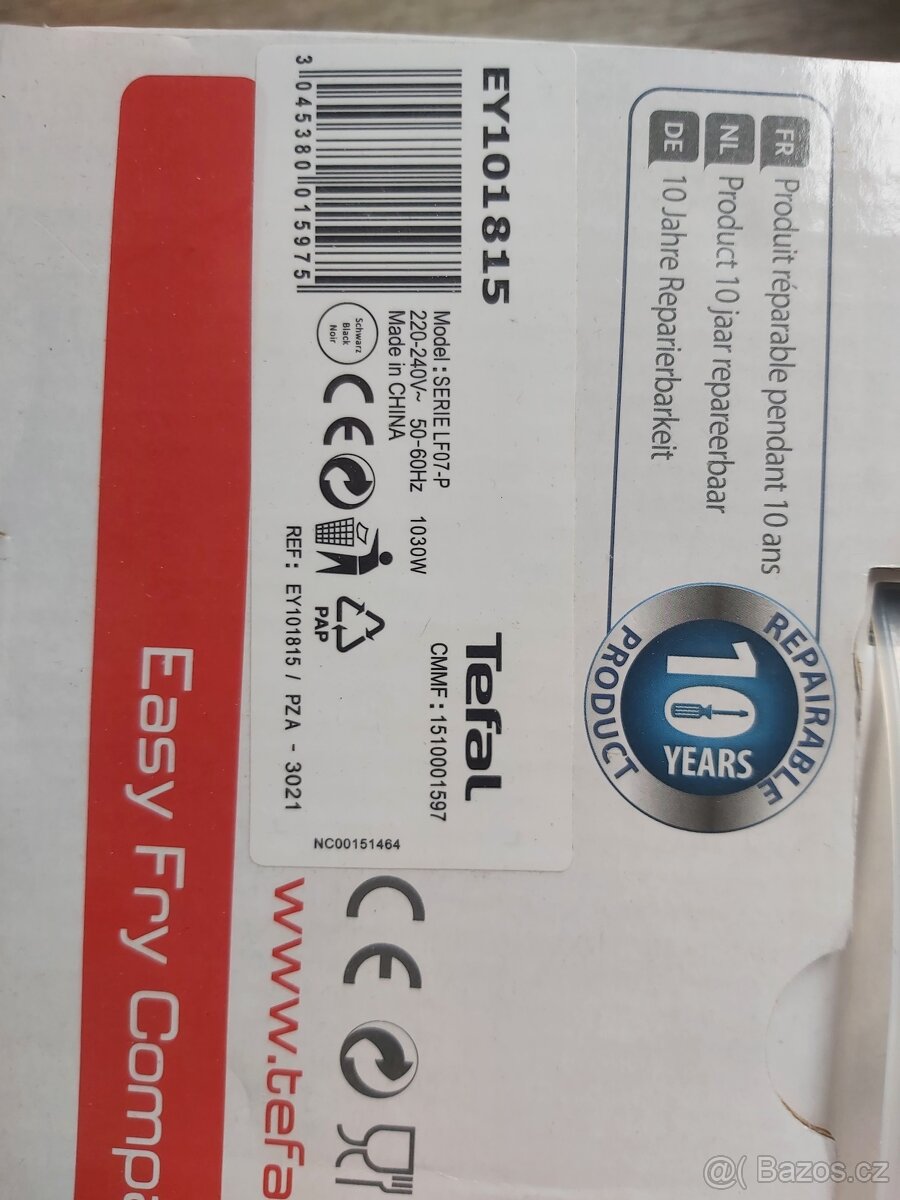Horkovzdušná fritéza Tefal Easy Fry Compact EY101815 Černá - 2