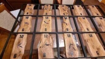 masivní dřevěné hodiny - 2