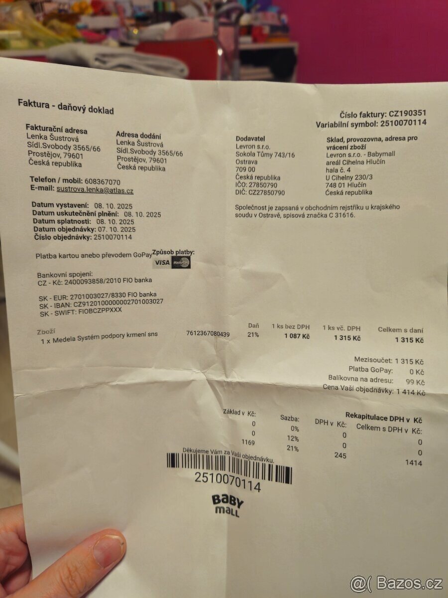 Systém podpory krmení SNS - 2