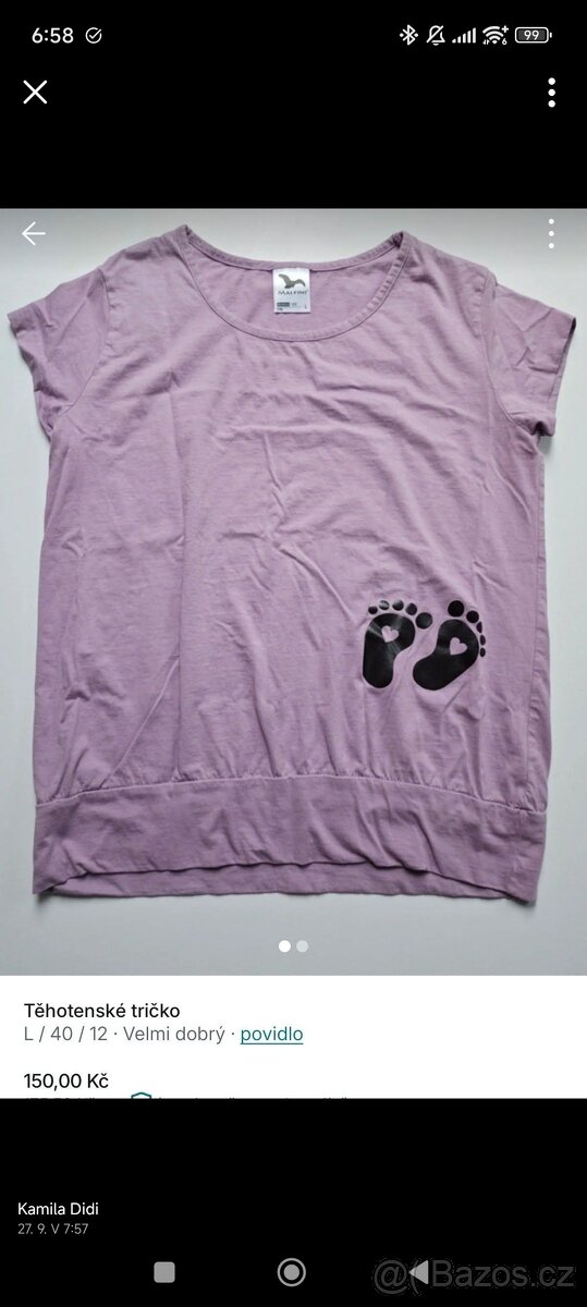 Těhotenské oblečení, velikost L - 2