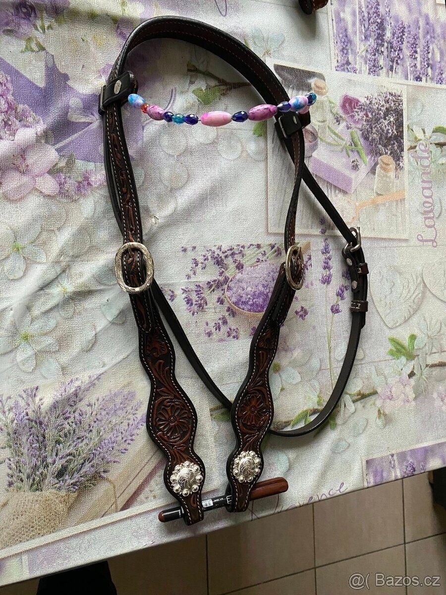 Westernová uzda ružová - 2