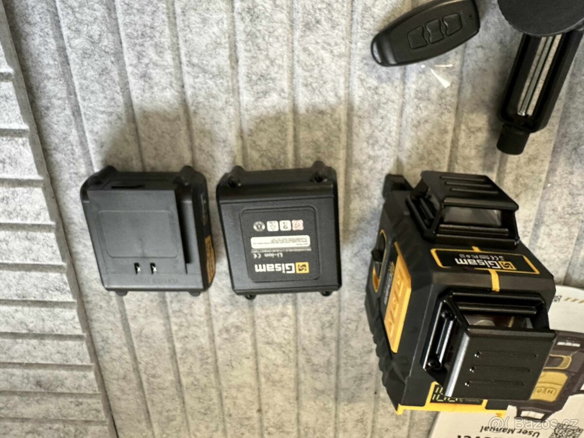 🔹 Zelený křížový laser Gisam – samonivelační,(436) - 2