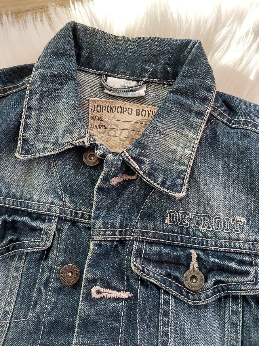 Džínová chlapecká bunda vel. 128 - 2