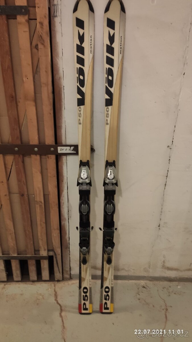 Sjezdové lyže Völkl, včetně vázání Marker,použité - 2
