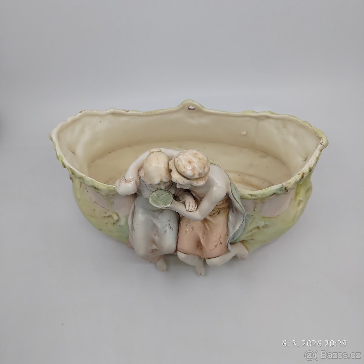 Art deco porcelánová mísa s figurami - 2