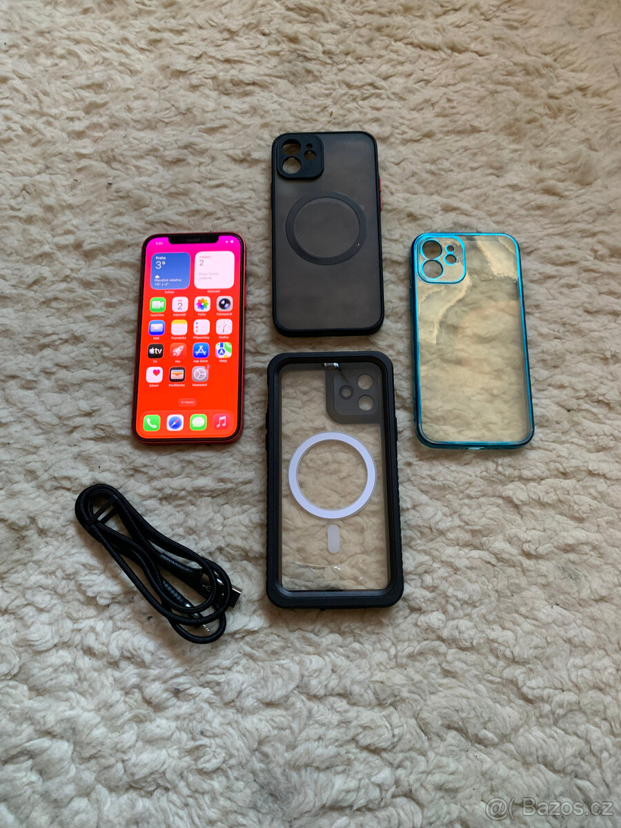 Apple Iphone 12 - 256GB - Red - KRÁSNÝ TELEFON - 2