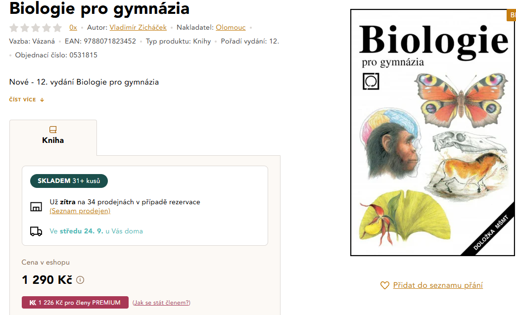 Biologie pro gymnázia - 2