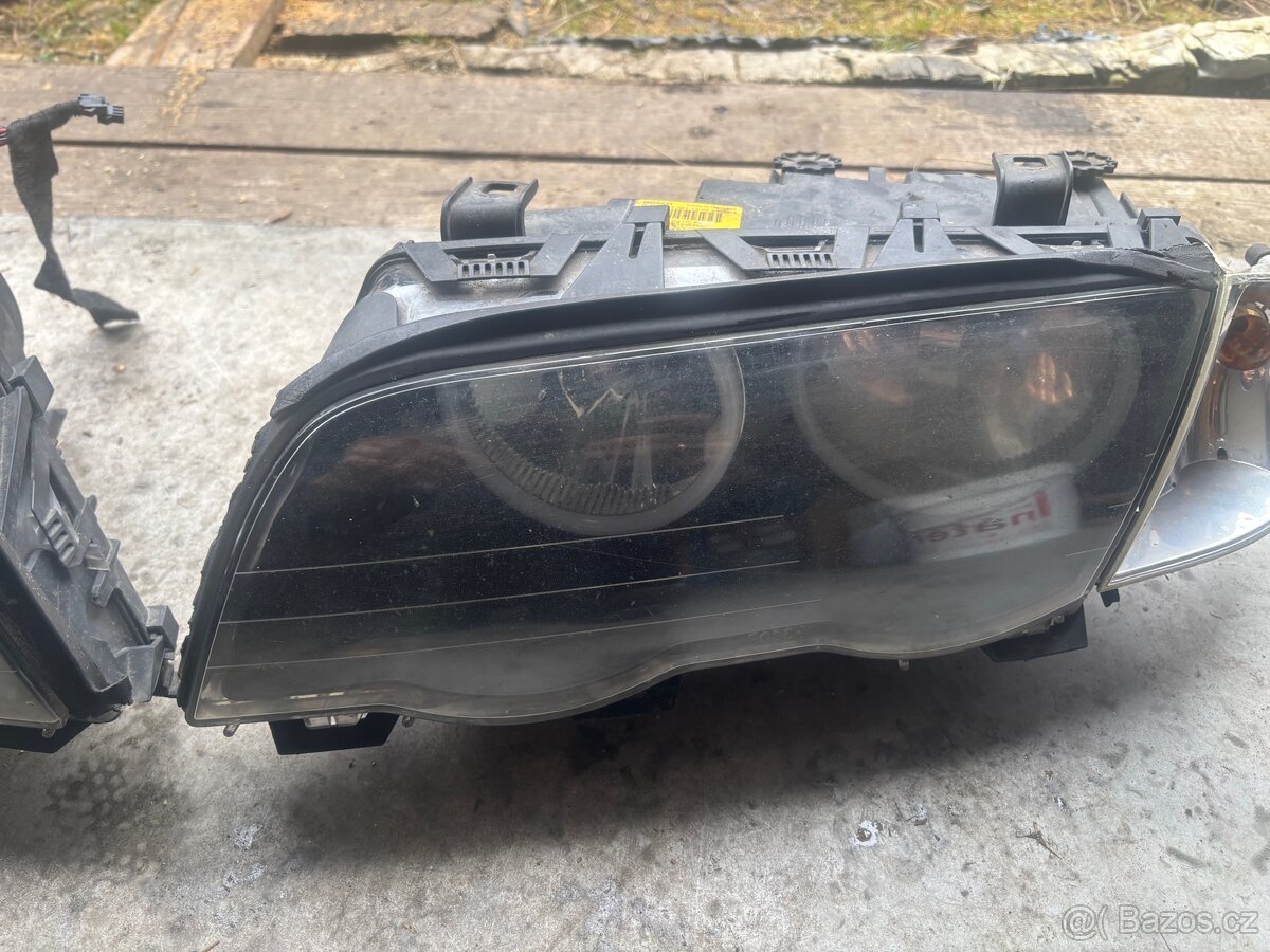 BMW e46 přední světla + Angel eyes - 2