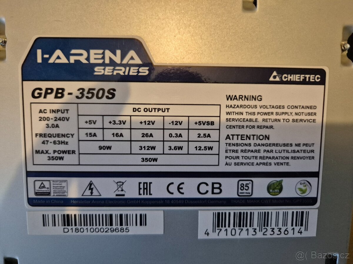 Pc Zdroj CHIEFTEC GPB-350S, 350W - 2
