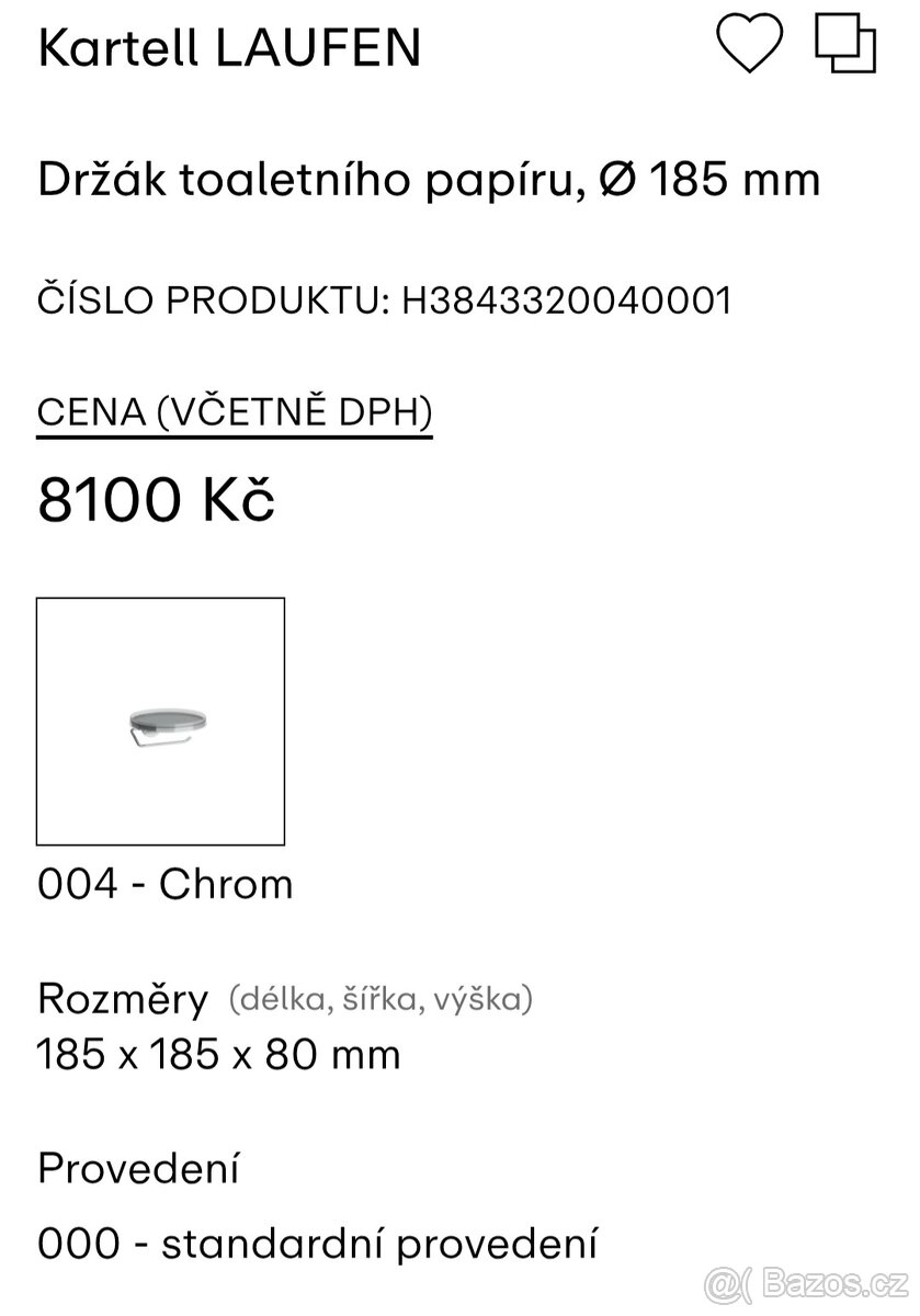 Držák toaletního papíru Laufen Kartell - 2
