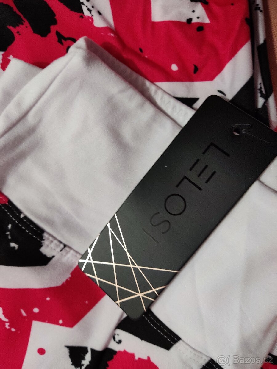 Lelosi cerveno bile XXL legíny - 2