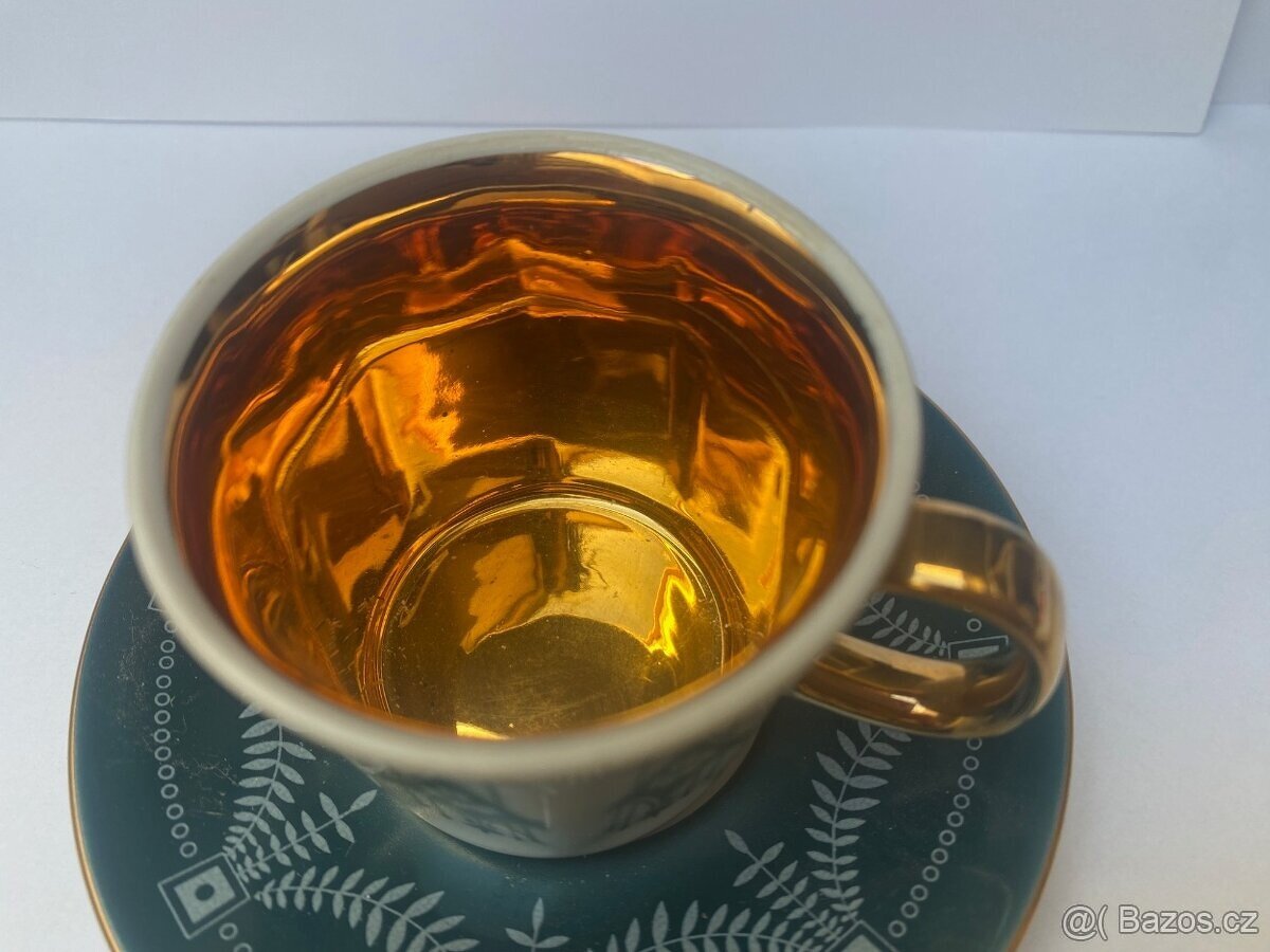 Pirkenhammer „LADA“ – 2 šálky + podšálky, cukřenka s víčkem, - 2