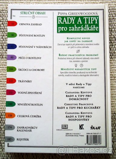 Rady a tipy pro zahrádkáře - Pippa Greenwood - JAKO NOVÁ - 2