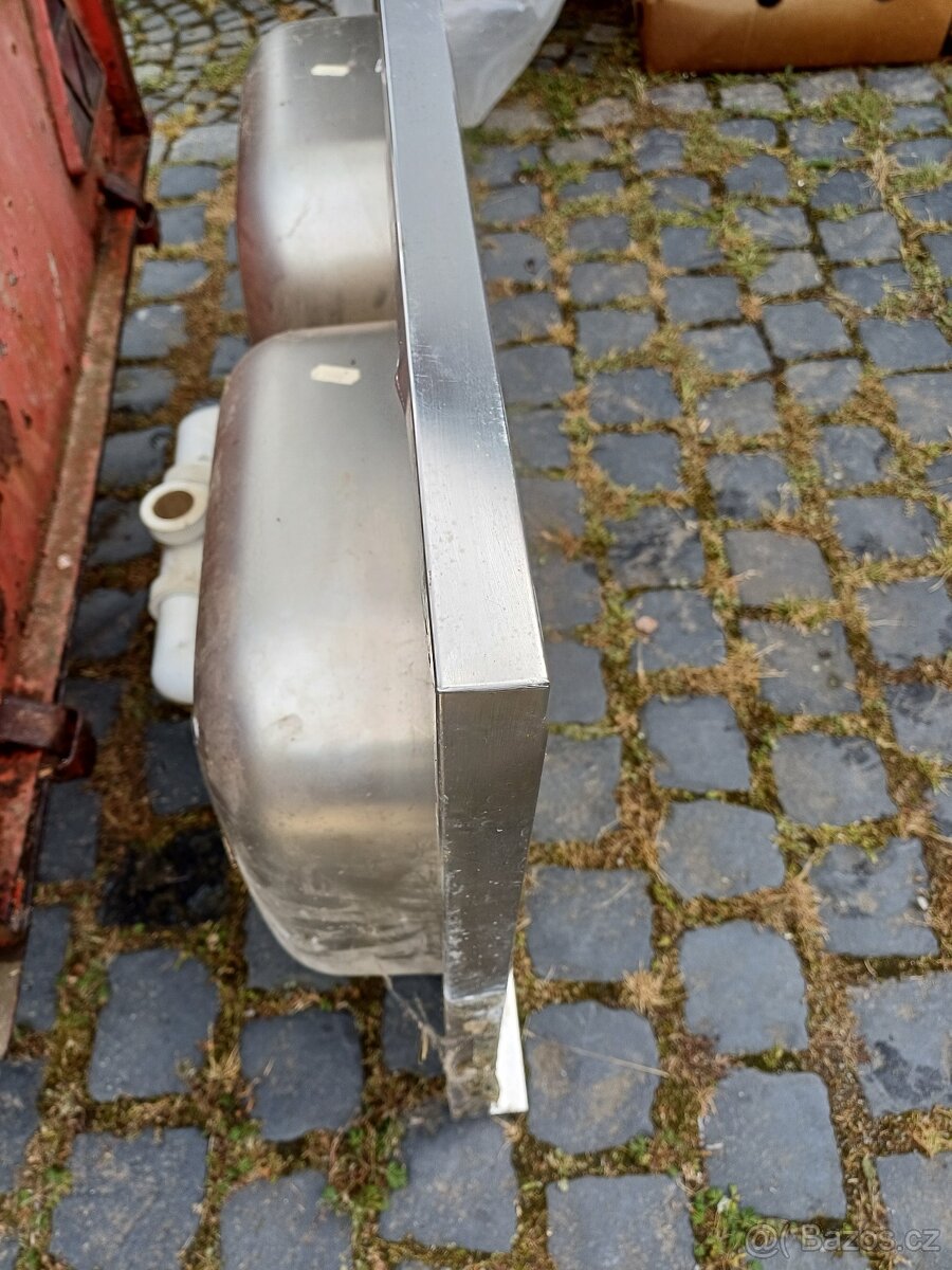 nerezový dvoudřez 80 × 60cm - 2