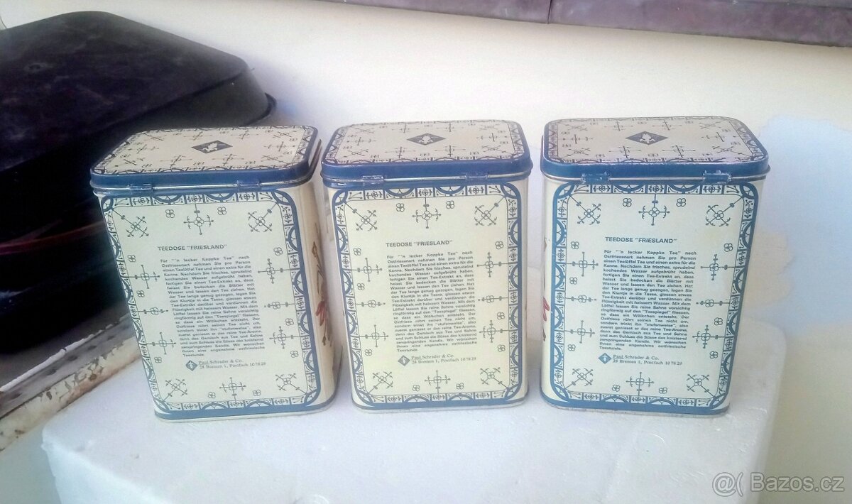 Plechové dózy od čaje - 2