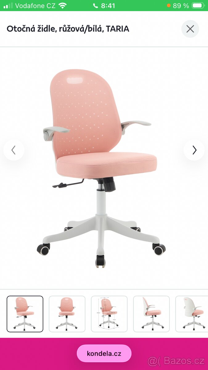 Detska zidle - ruzova - 2