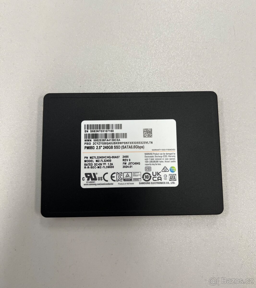 Samsung ssd disk 2,5” vysoká životnost - 2
