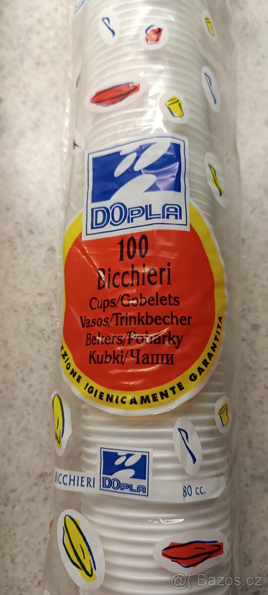 Kelímek plastový 100ks 8cl panákovka - 2