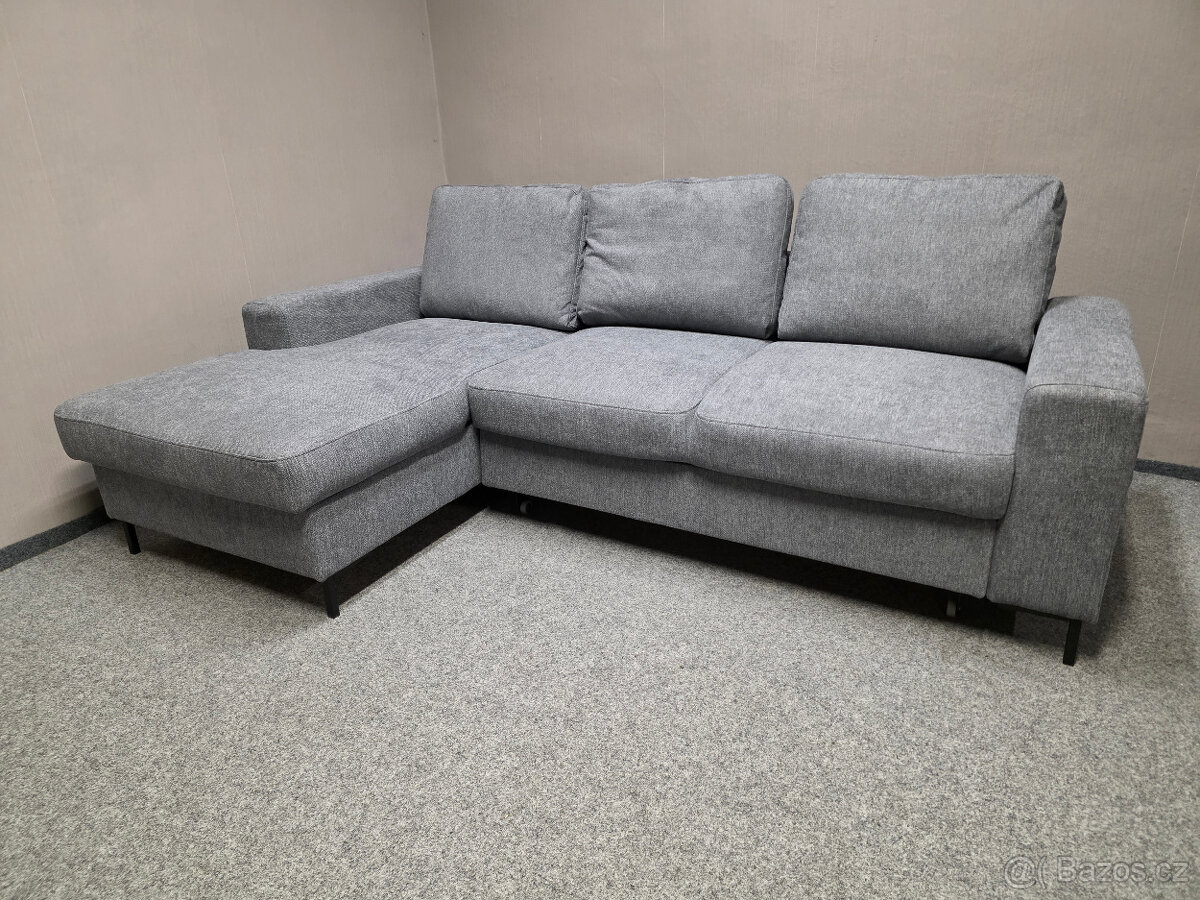 Nová rozkládací rohová sedačka LOLA šedá - 2