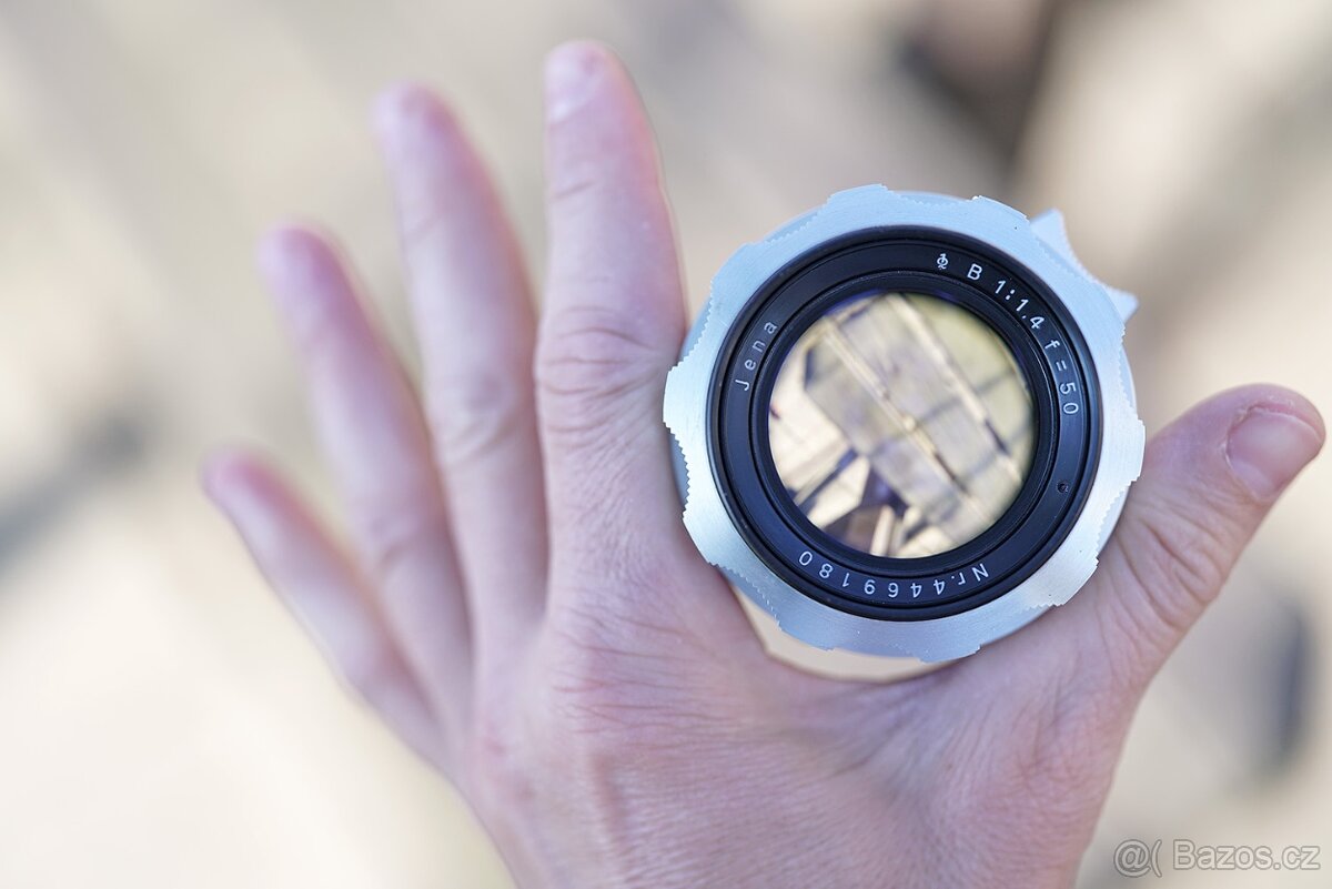 Servisovaný Carl Zeiss Jena BIOTAR 50mm f/1.4 zadaptovaný pr - 2