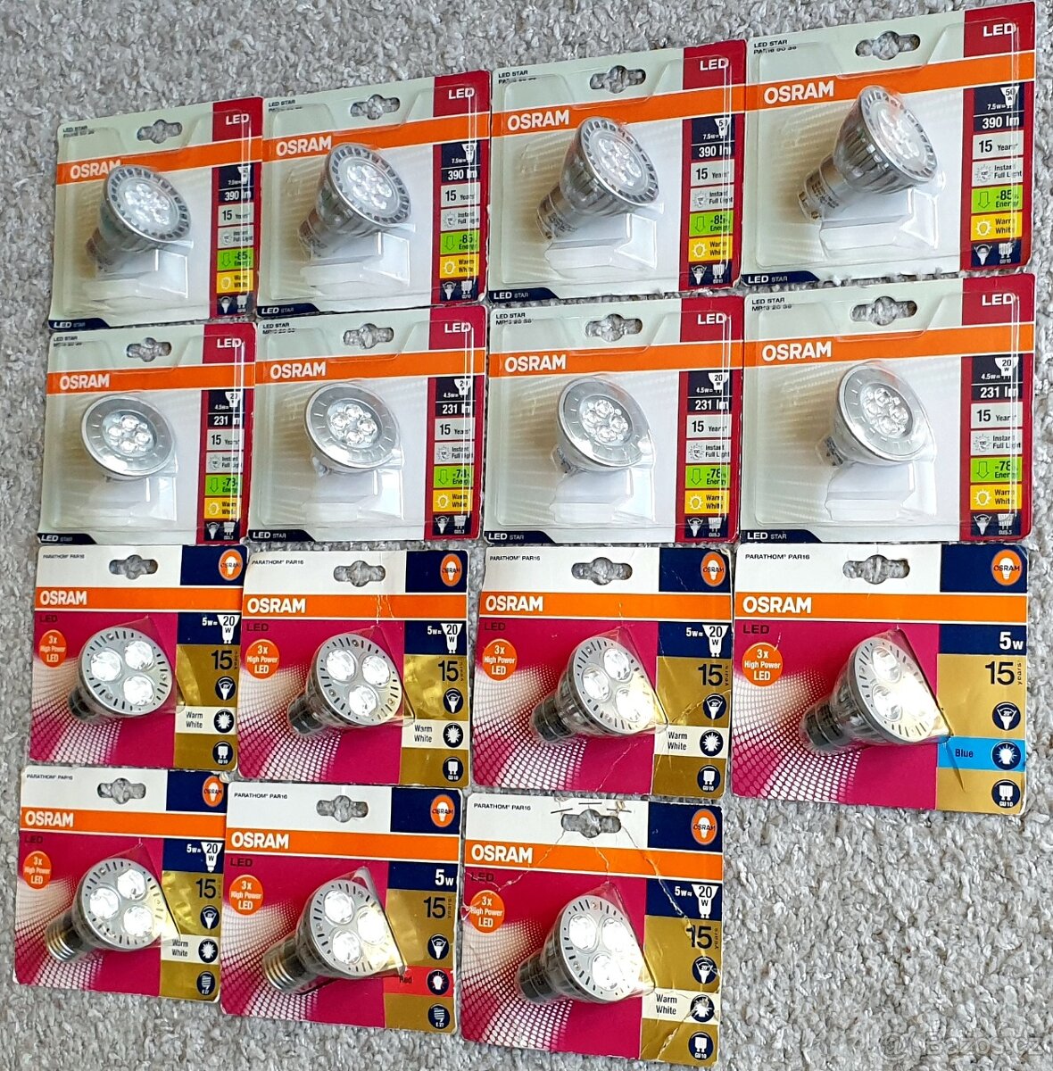 různé LED žárovky/ žárovka OSRAM - 2