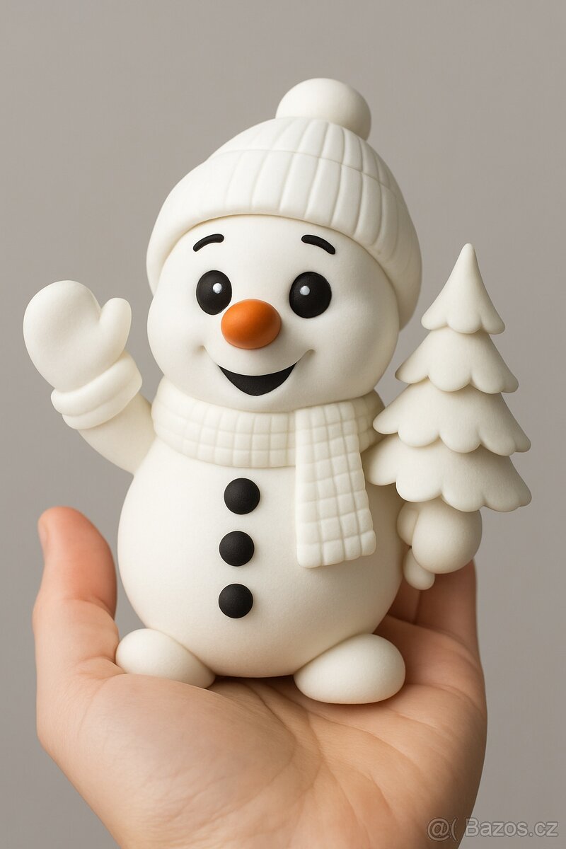 Vánoční sněhulák - dekorace - 2