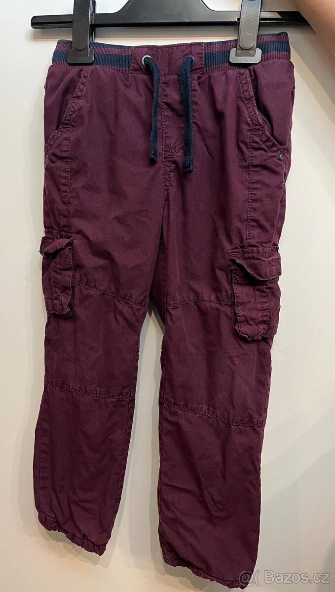 Kalhoty podšité bavlnou - vel 116 - 2