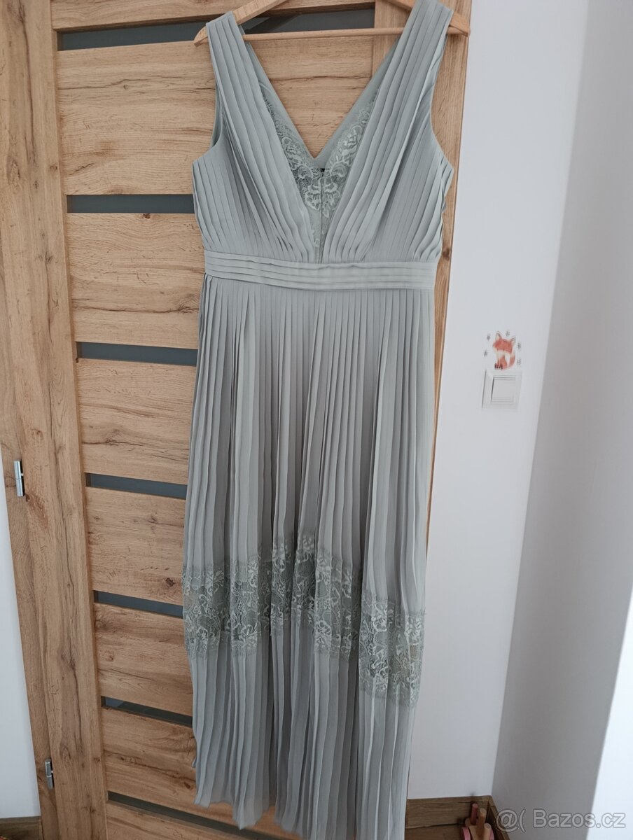 Společenské, dlouhé plisované šaty, vel. 42 - 2