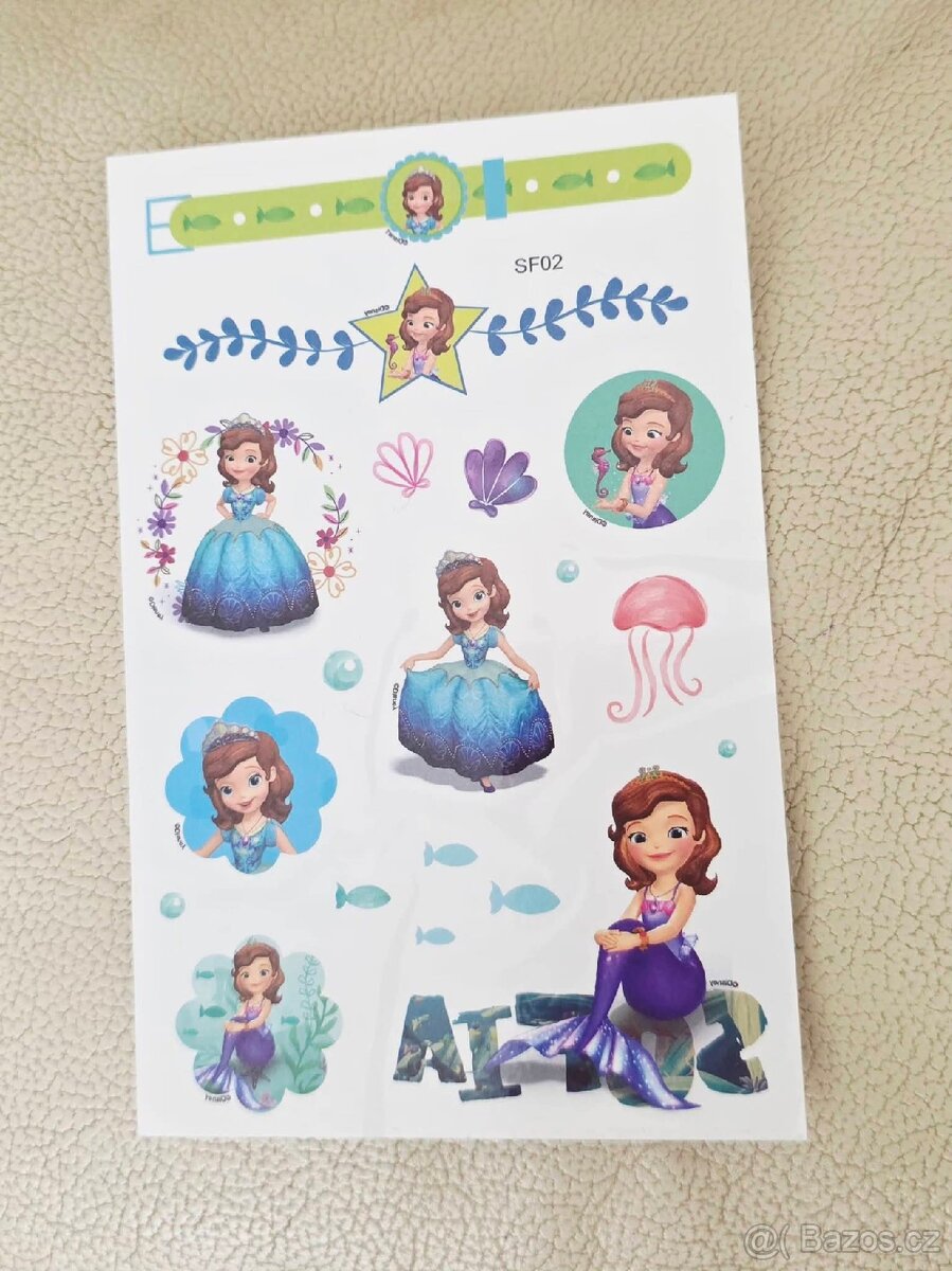 4x dětské tetování princezna Sofie - 2